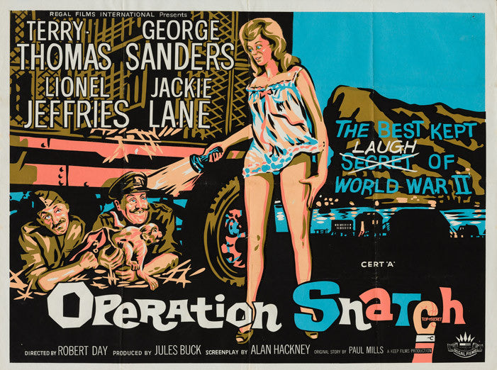 Operation Snatch 1962 original vintage UK quad film movie poster starring Terry-Thomas