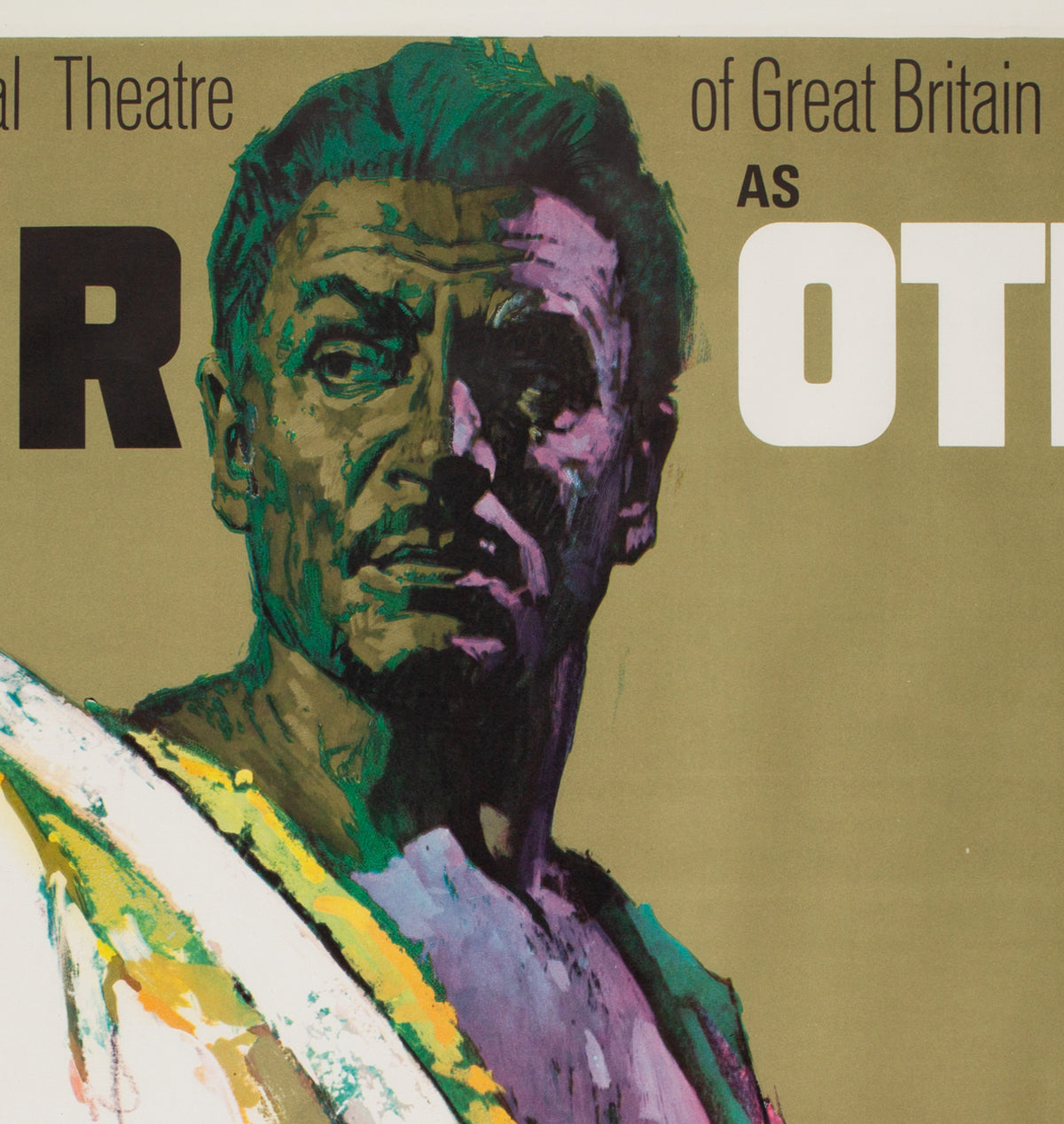 Othello 1965 Academy Cinema UK Quad Film Poster - detail