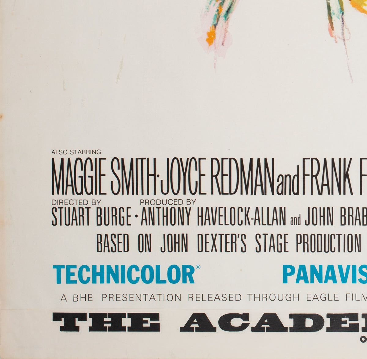 Othello 1965 Academy Cinema UK Quad Film Poster - detail