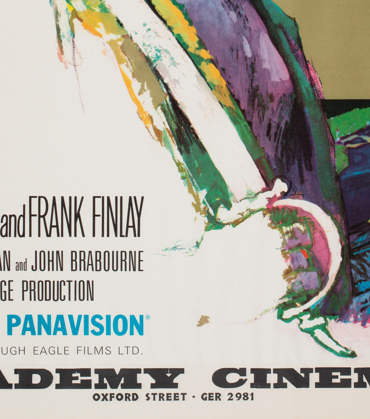 Othello 1965 Academy Cinema UK Quad Film Poster - detail