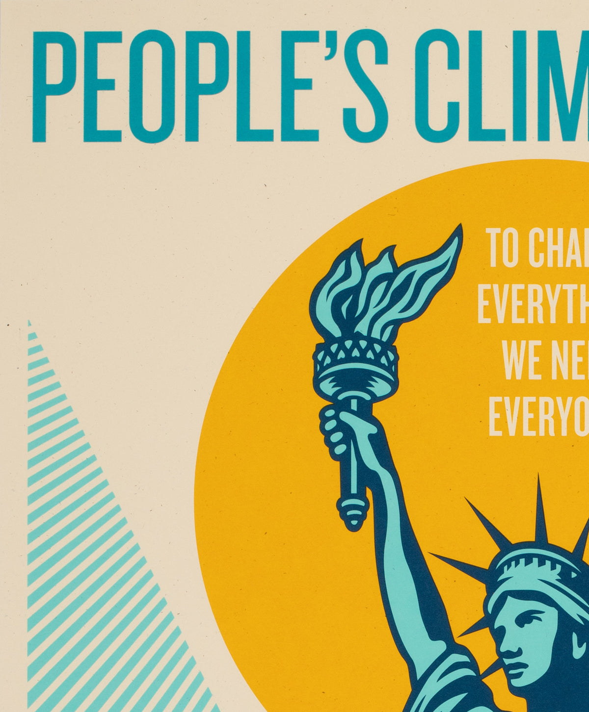 People's Climate March 2014 Protest Signed Limited Edition Print, Shepard Fairey - detail