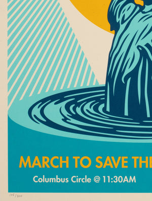 People's Climate March 2014 Protest Signed Limited Edition Print, Shepard Fairey - detail