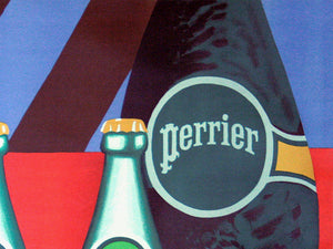 Perrier Zeste 1987 Vintage French Drinks Advertising Poster, Bernard Villemot - detail