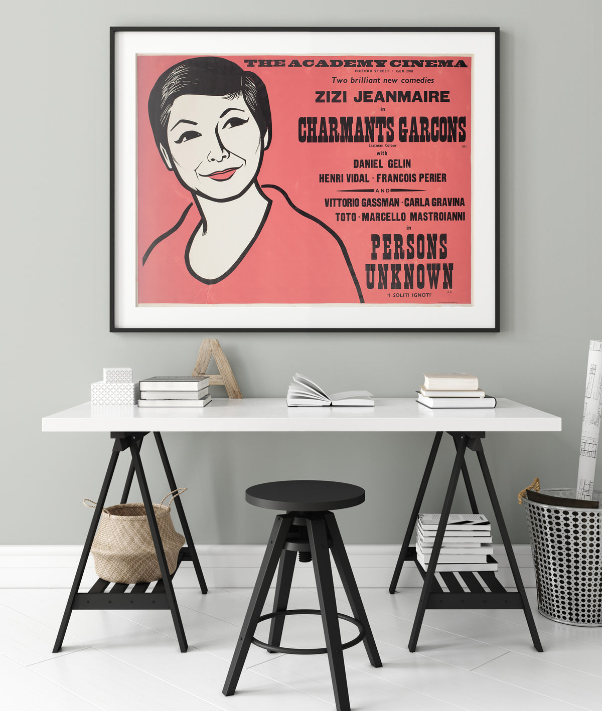 Charmants Garcons/ Persons Unknown 1959 Academy Cinema UK Quad Film Poster, Strausfeld