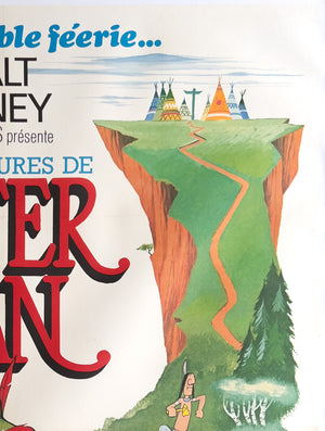 Peter Pan 1970s French Grande Film Movie Poster - detail