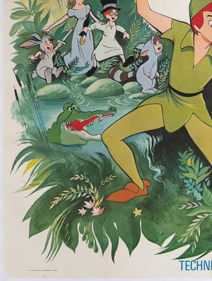 Peter Pan 1970s French Grande Film Movie Poster - detail