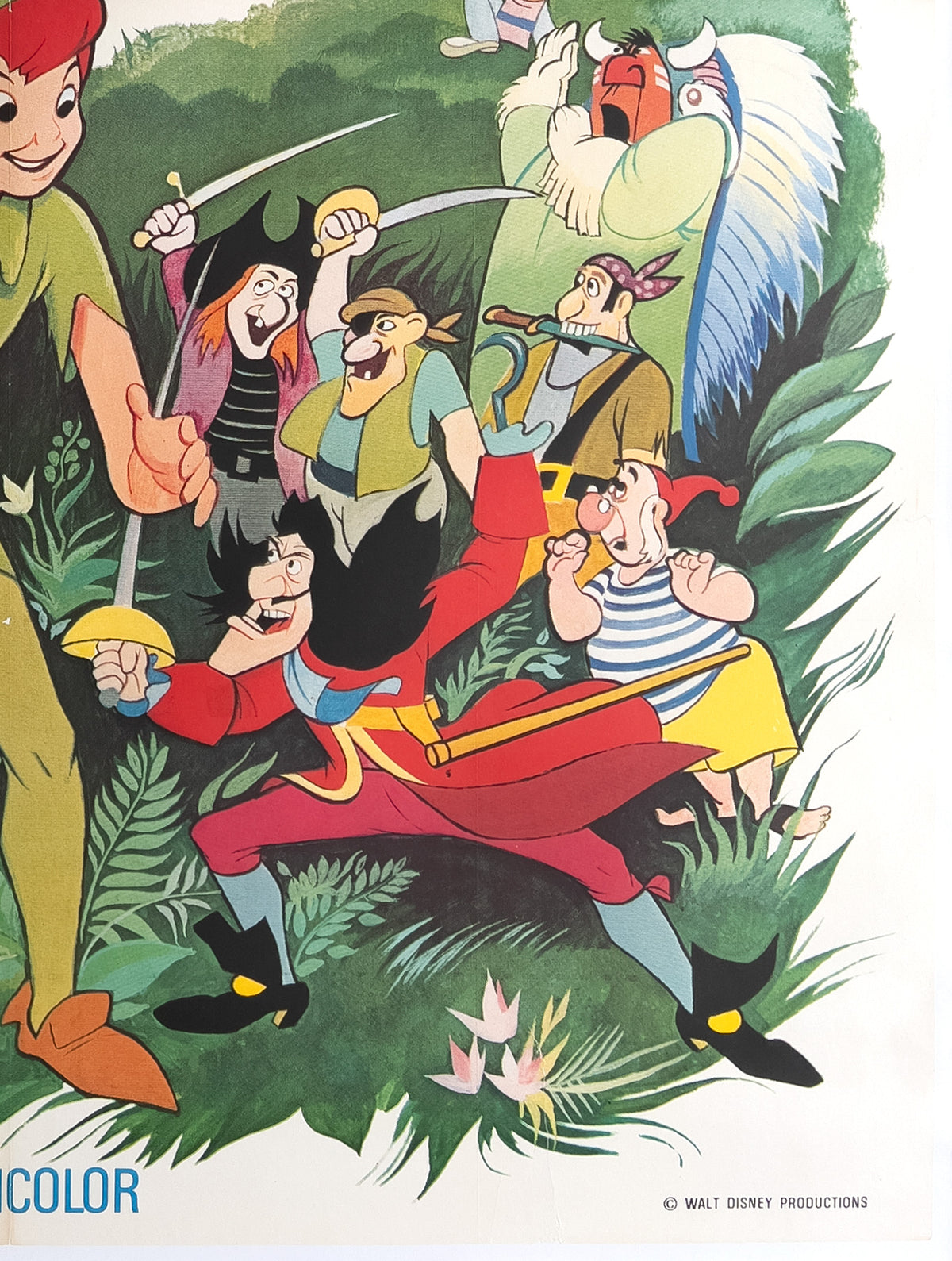 Peter Pan 1970s French Grande Film Movie Poster - detail