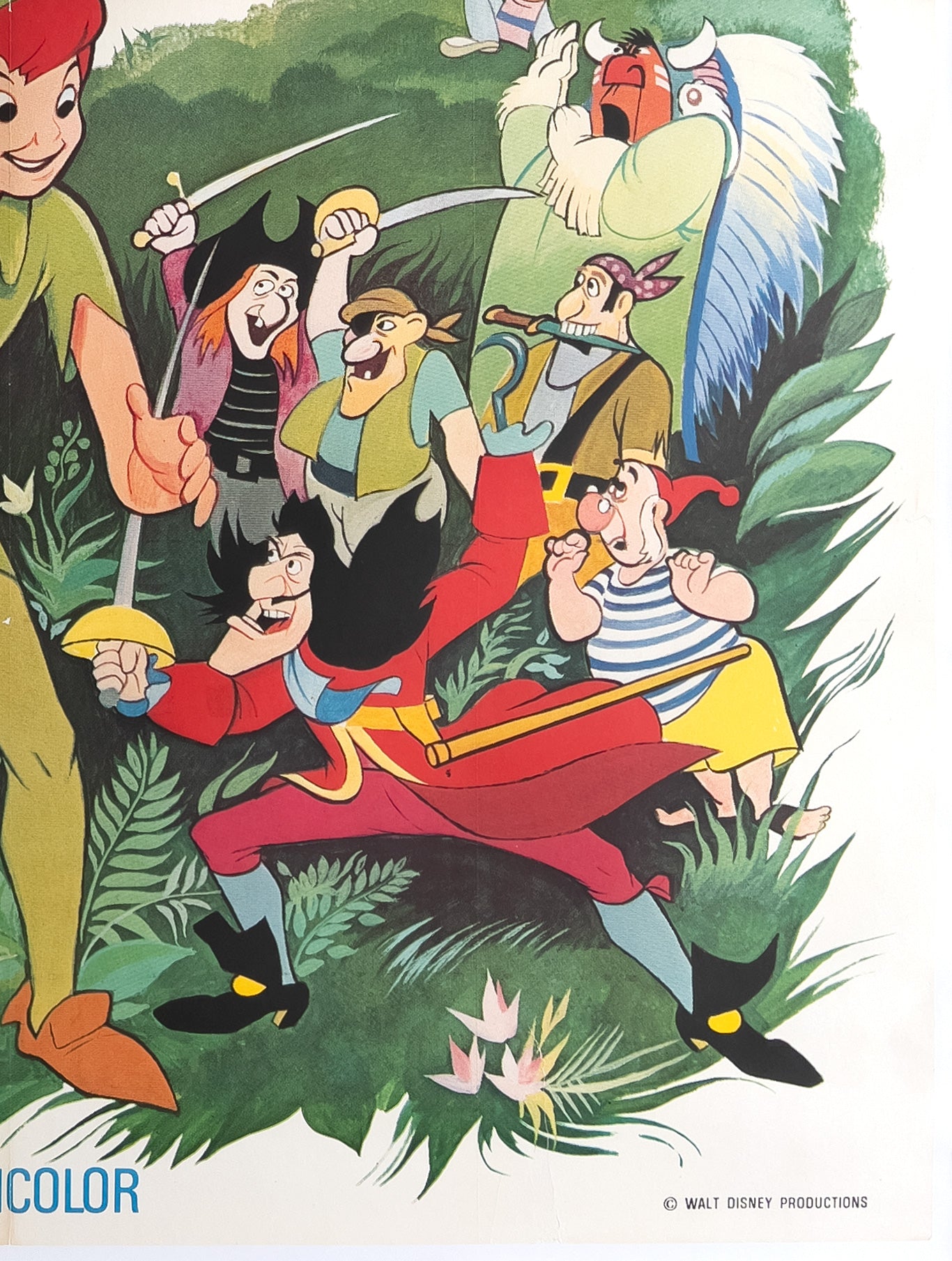 Peter Pan 1970s French Grande Film Movie Poster - detail