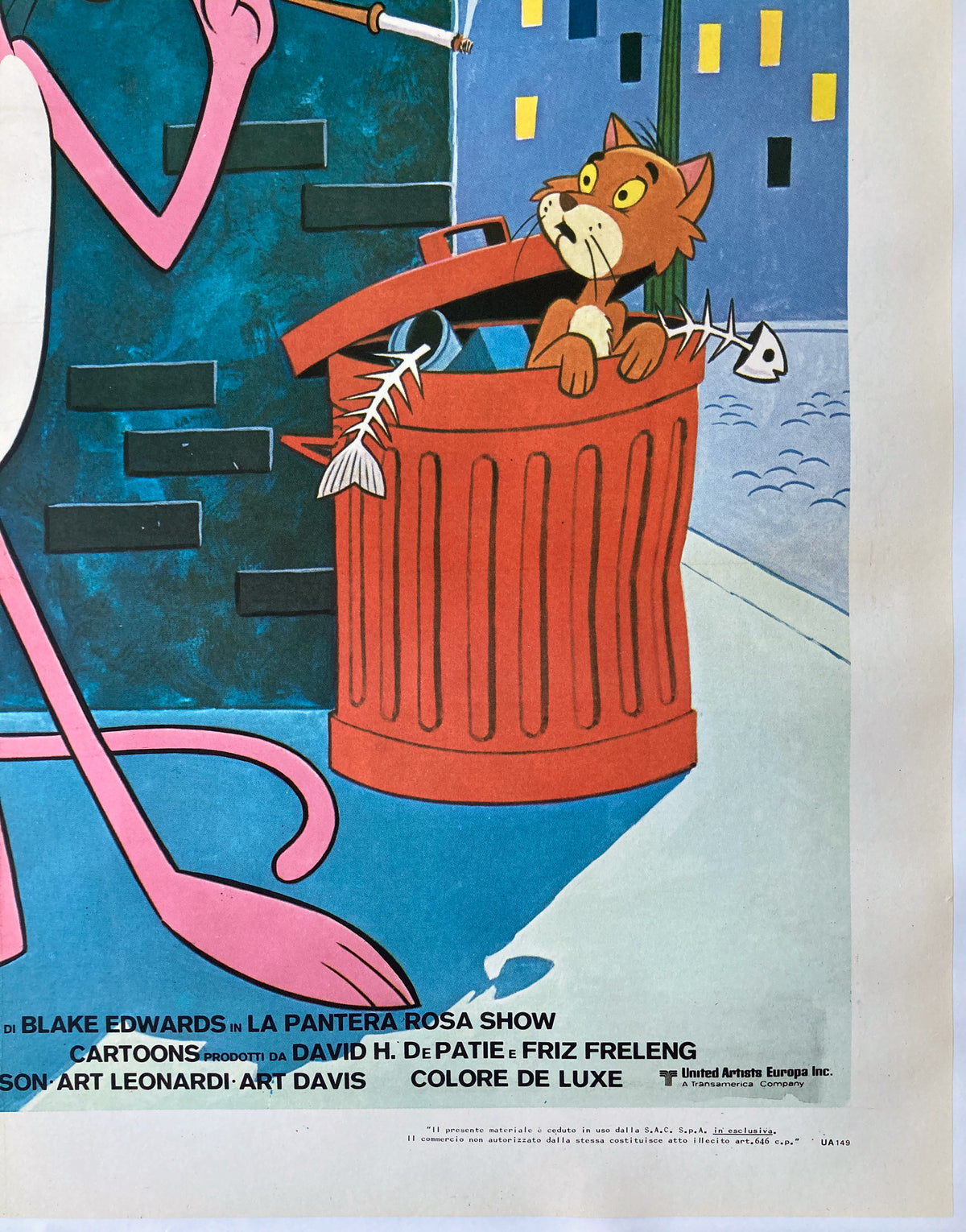 Pink Panther Show 1978 Italian 2 Foglio Film Poster - detail