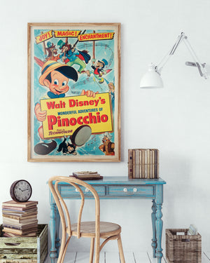 Pinocchio R1954 US 1 Sheet Film Poster, Disney