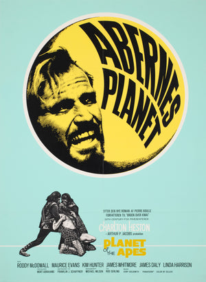 Planet of the Apes 1968 Danish Film Movie Poster