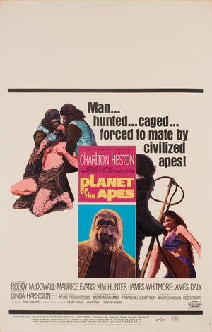 Planet of the Apes 1968 US Window Card Film Poster