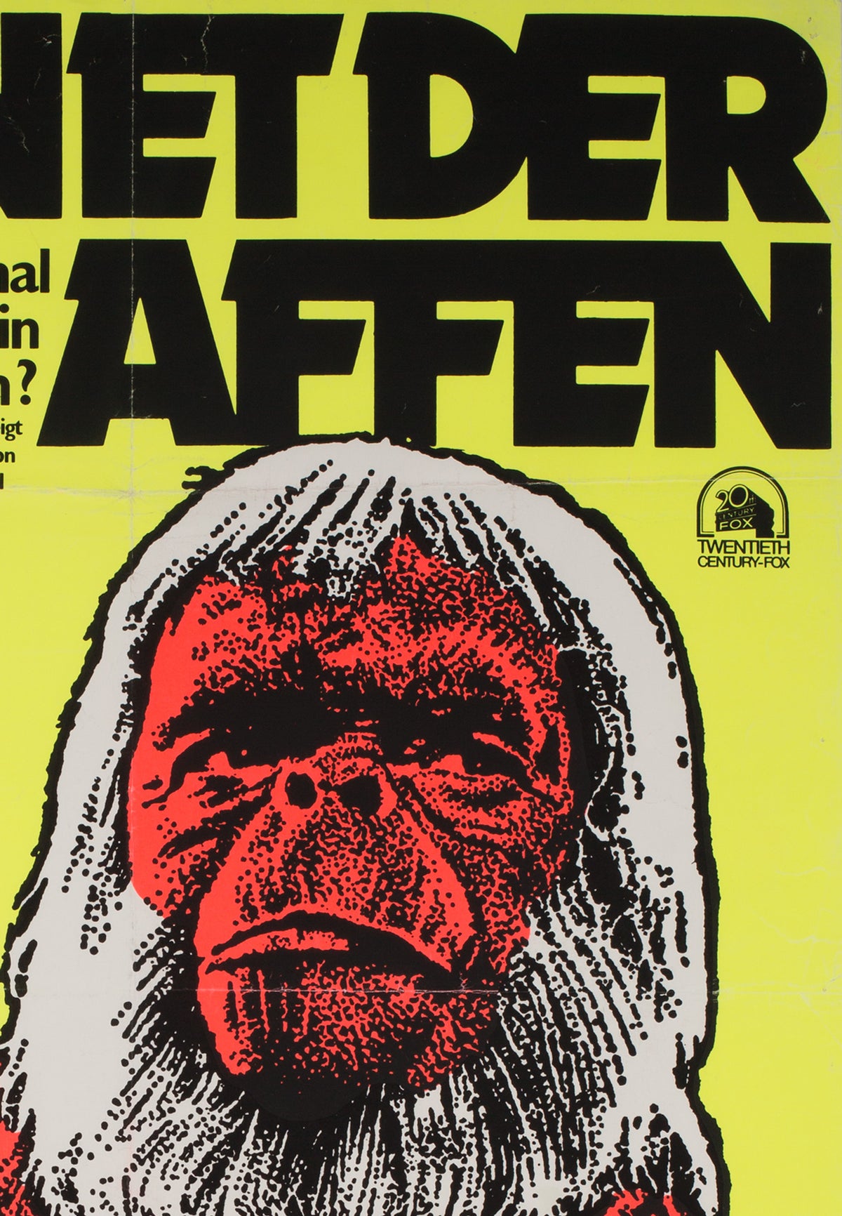 Planet of the Apes R1975 East German Film Poster - detail
