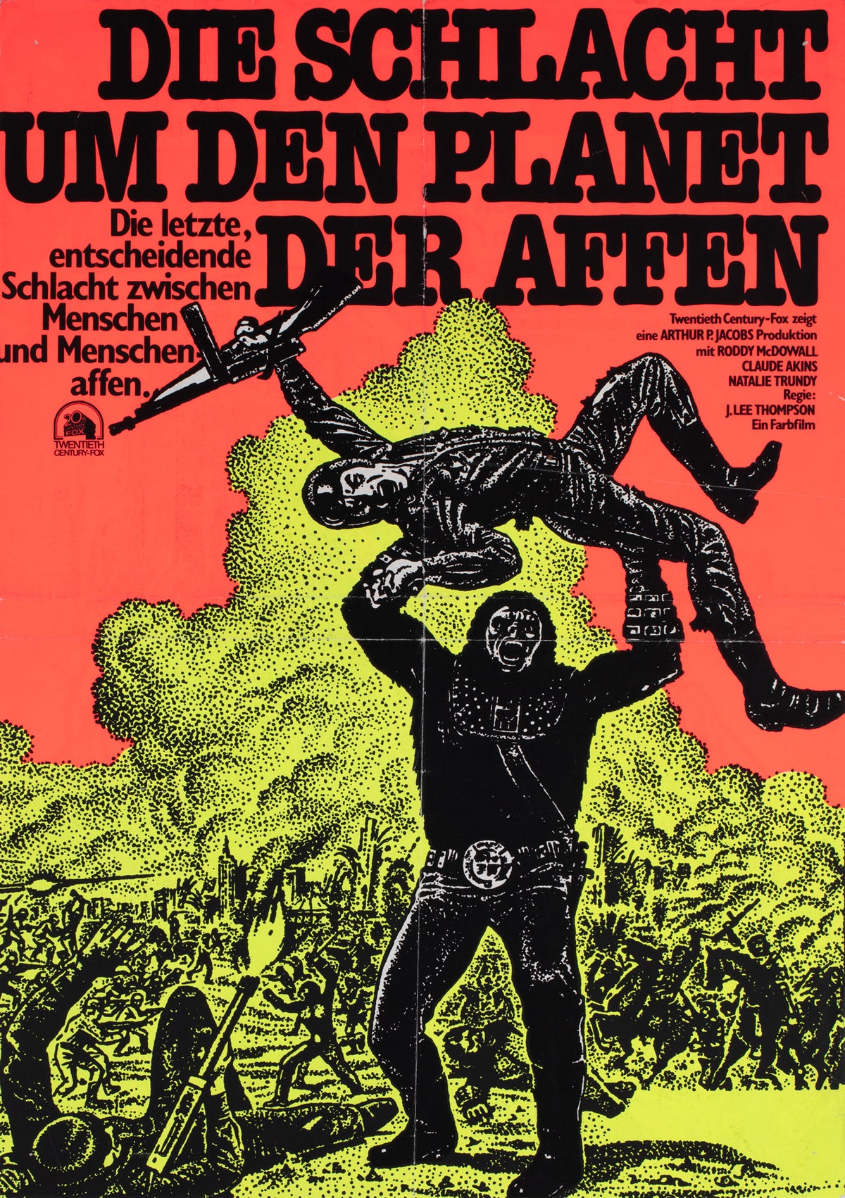 Battle for the Planet of the Apes German A2 Film Movie Poster