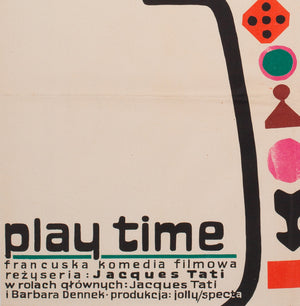 Playtime 1971 Polish A1 Film Movie Poster, Flisak - detail