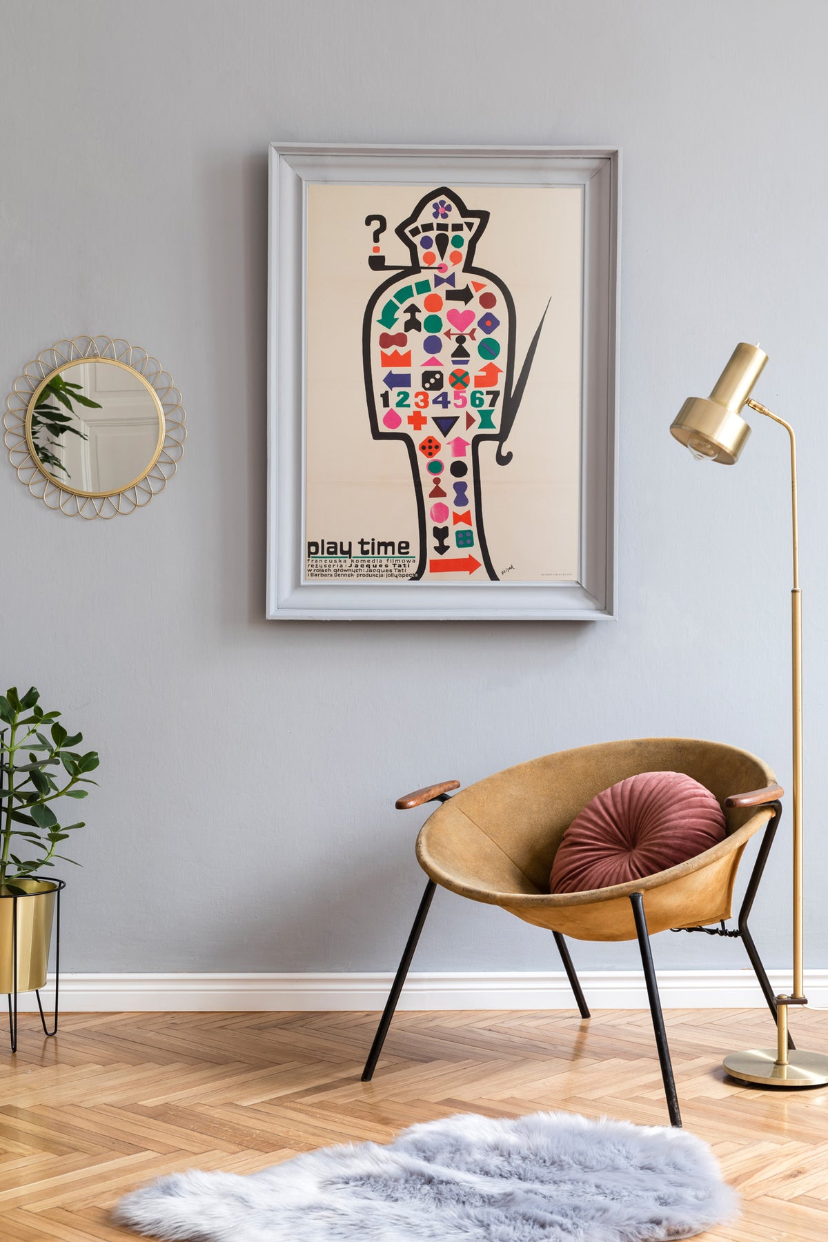 Playtime 1971 Polish A1 Film Movie Poster, Flisak