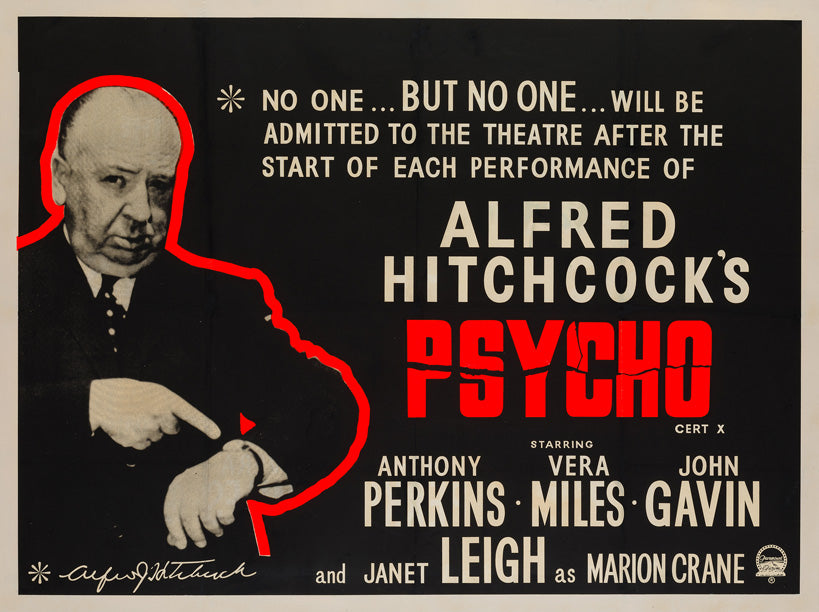 Psycho 1960 UK Quad Style B original film movie poster Hitchcock