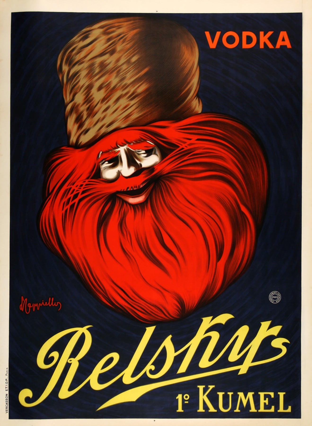 Relsky c1925 Vintage French Vodka Liqueur Poster, Cappiello
