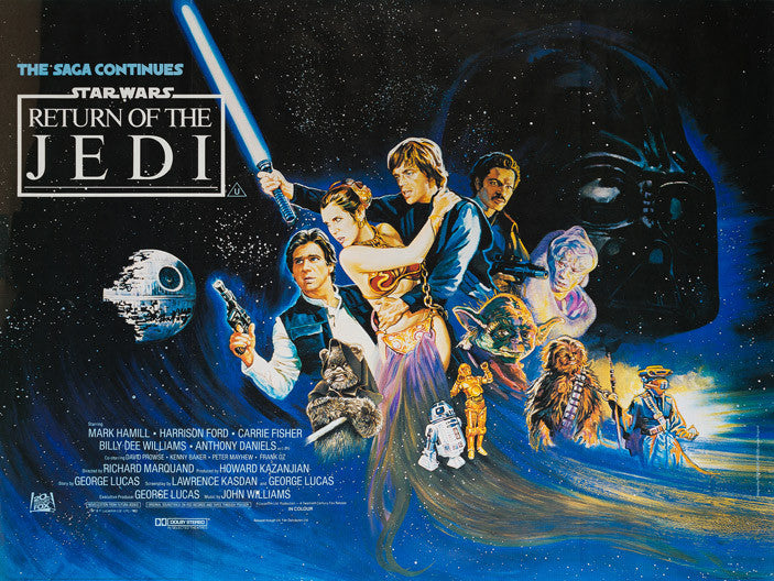 The Return of the Jedi 1983 original UK Quad film movie poster
