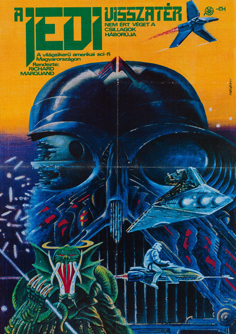 Original 1984 Return of the Jedi Hungarian 1 Sheet film movie poster