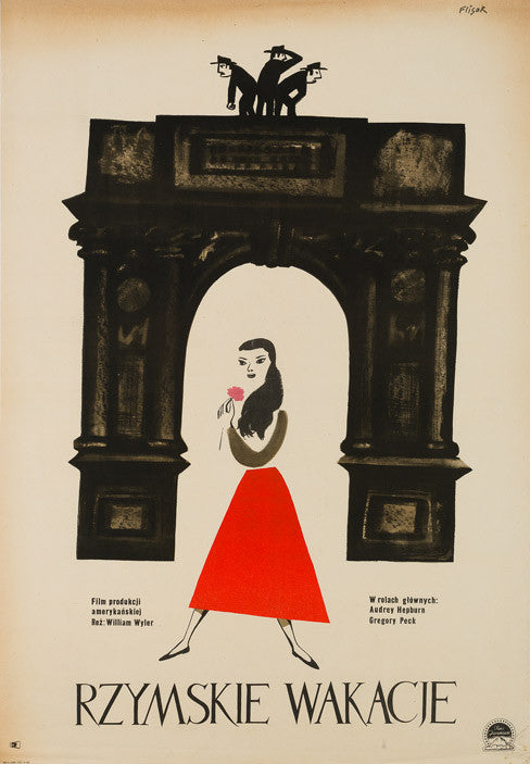 Original 1959 Roman Holiday Polish film movie poster