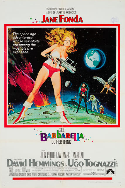 Barbarella 1968 original vintage US 1 sheet film movie poster