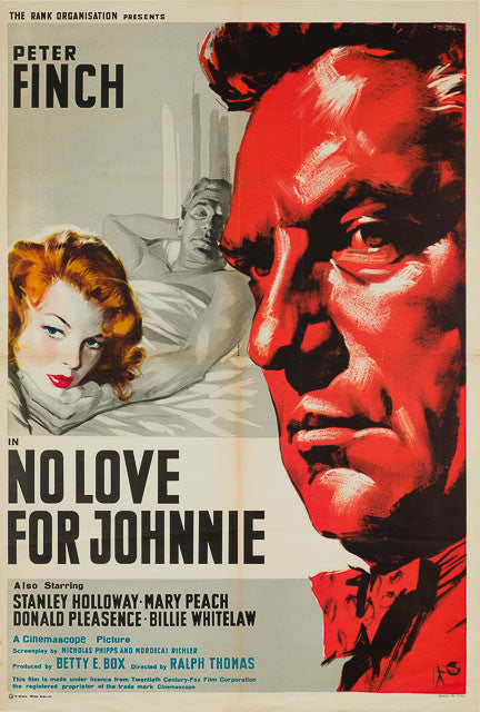 Original 1960 No Love For Johnnie film movie Italian poster