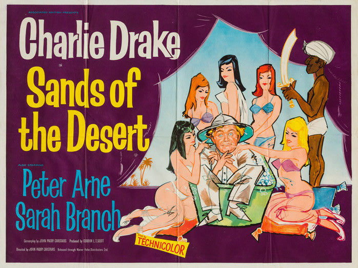 Sands of the Desert 1960 original vintage UK quad film movie poster - Charlie Drake