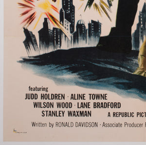 Satan's Satellites 1958 US 1 Sheet Film Movie Poster - detail