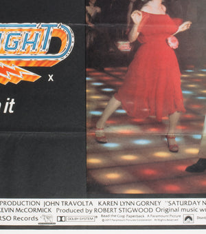 Saturday Night Fever 1977 UK Quad Film Poster - detail 5