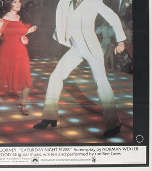 Saturday Night Fever 1977 UK Quad Film Poster - detail 6