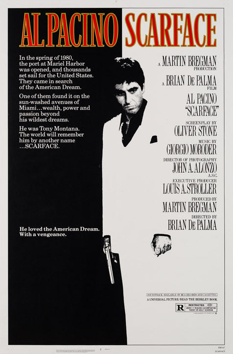 Original 1983 Scarface US 1 Sheet film movie posters