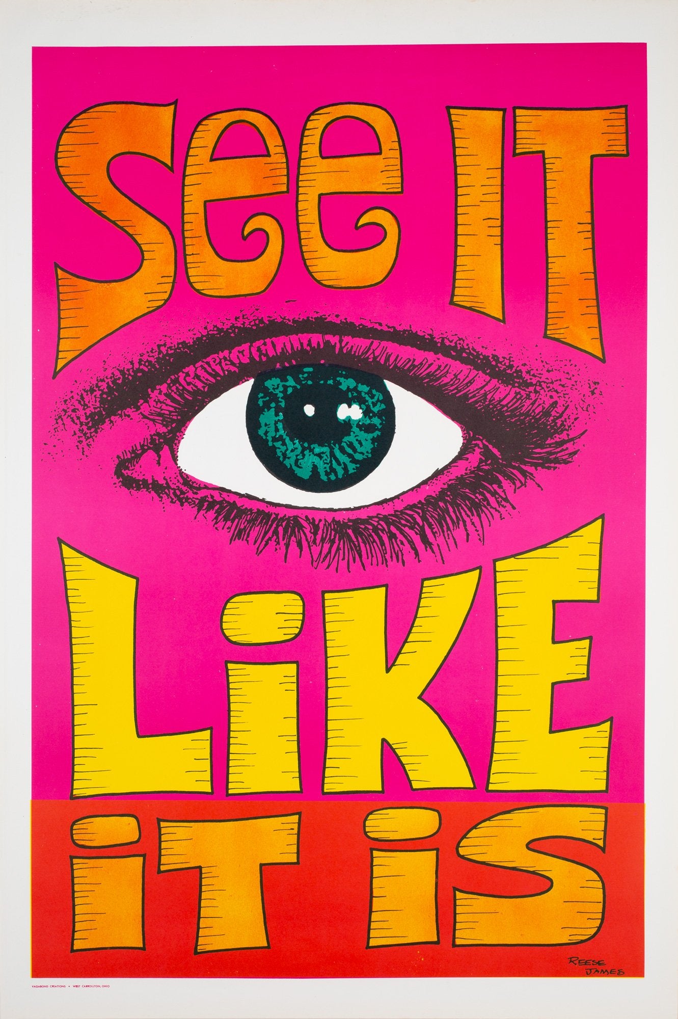 See It Like It Is 1970s American Political/Protest Poster, Reese James