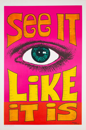 See It Like It Is 1970s American Political/Protest Poster, Reese James