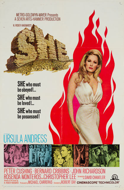 She 1965 original vintage US 1 sheet film movie poster Hammer