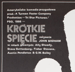Short Circuit 1988 Polish B1 Film Movie Poster, Jakub Erol - detail