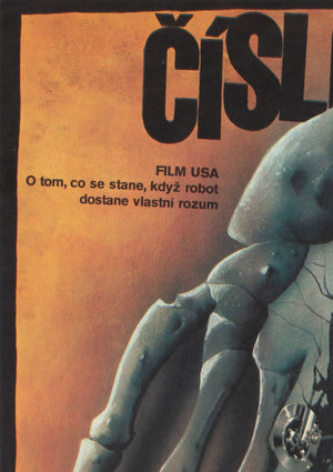 Short Circuit 1989 Czech A3 Film Movie Poster, Zdenek Vlach - detail