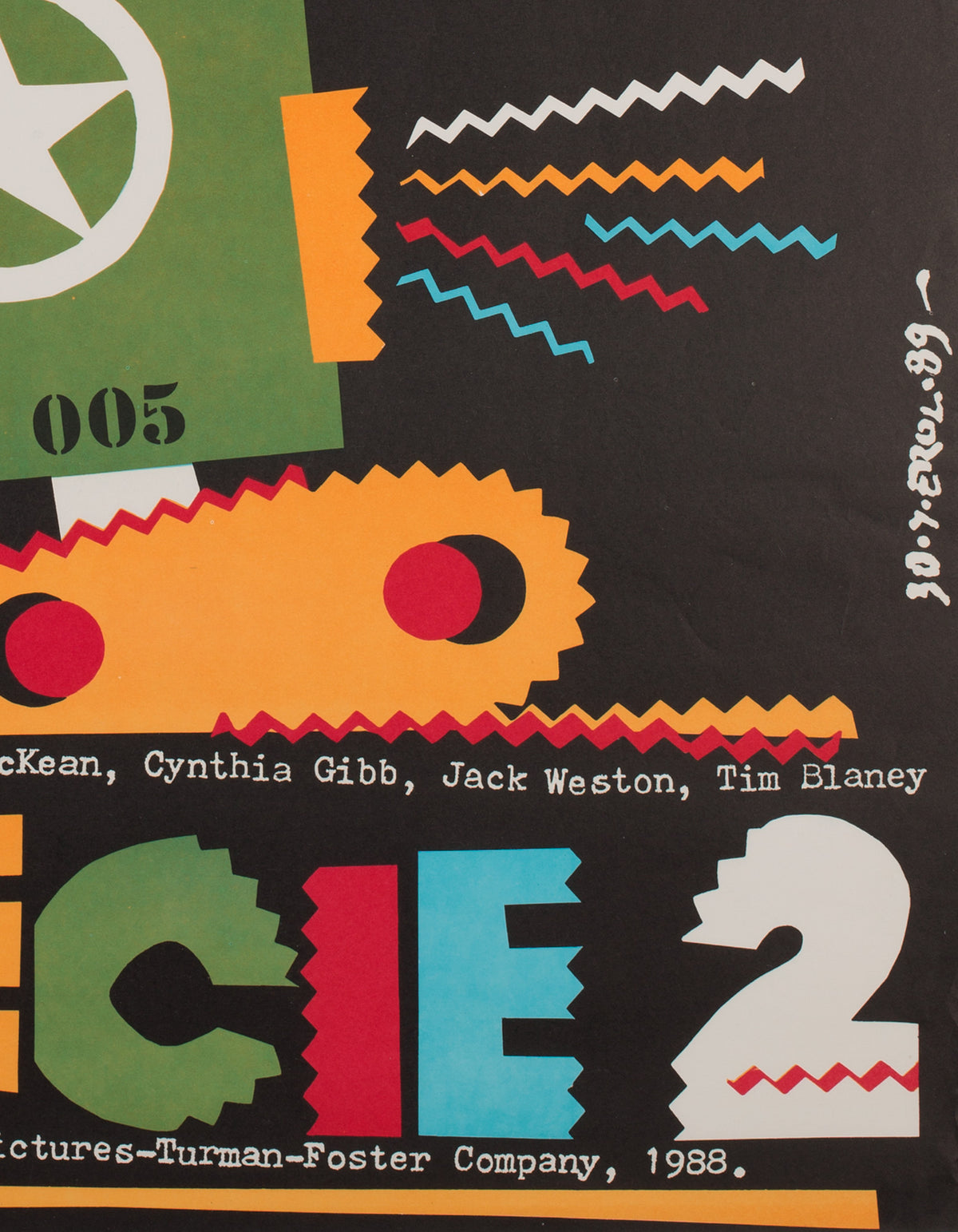 Short Circuit 2 1989 Polish Film Poster, Erol - detail