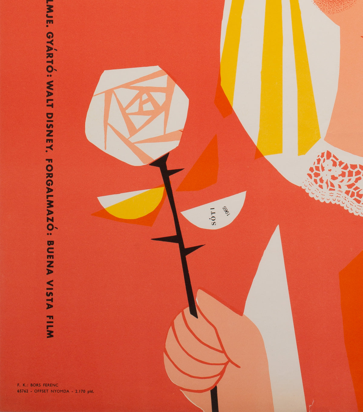 Sleeping Beauty 1965 Hungarian Film Poster, Soti - detail