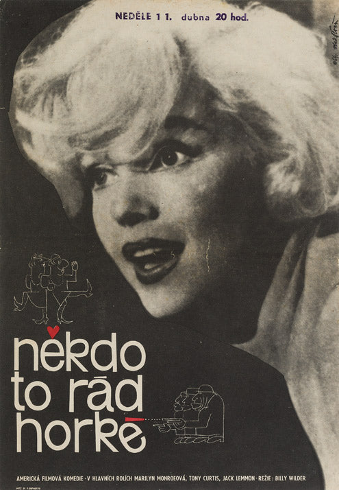 Some Like It Hot 1964 original Czech film movie poster