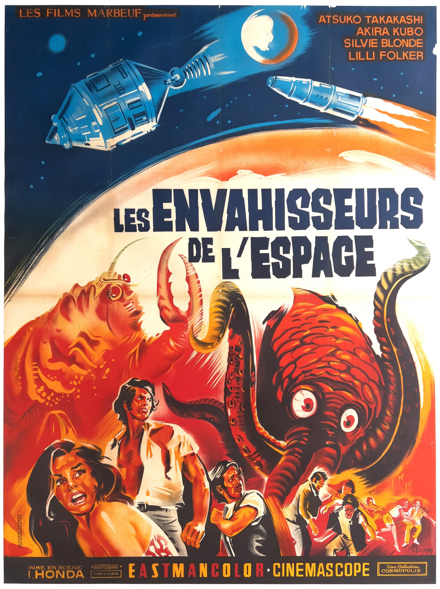 Space Amoeba 1971 French Grande Film Movie Poster, Constantine Belinksy