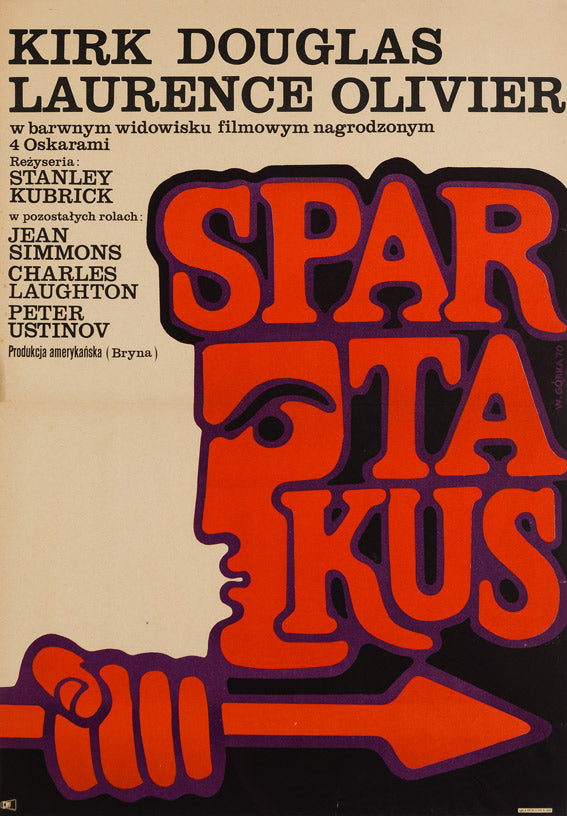 Spartacus 1970 original Polish film movie poster - Gorka
