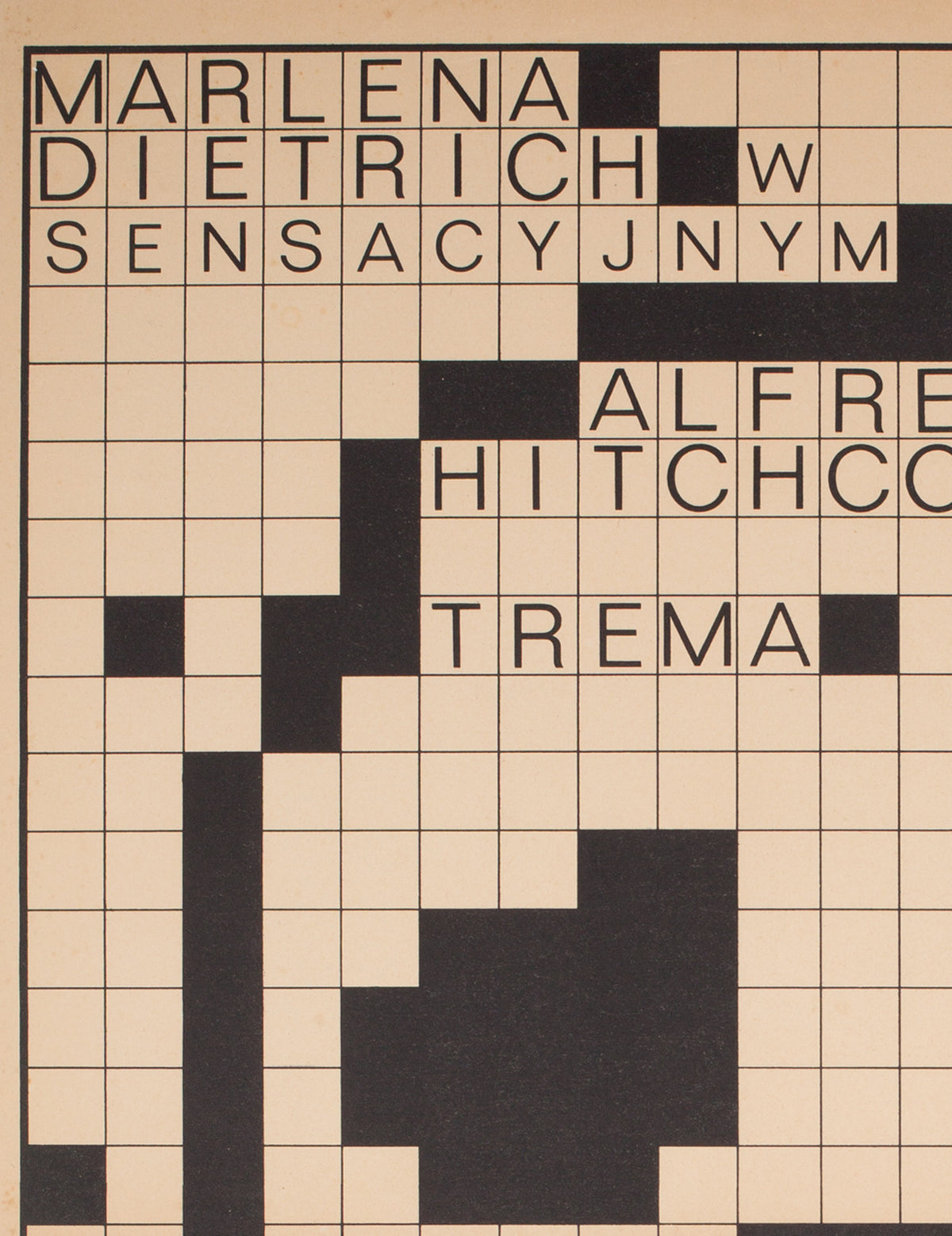 Stage Fright 1966 Polish A1 Film Poster, Freudenreich - detail