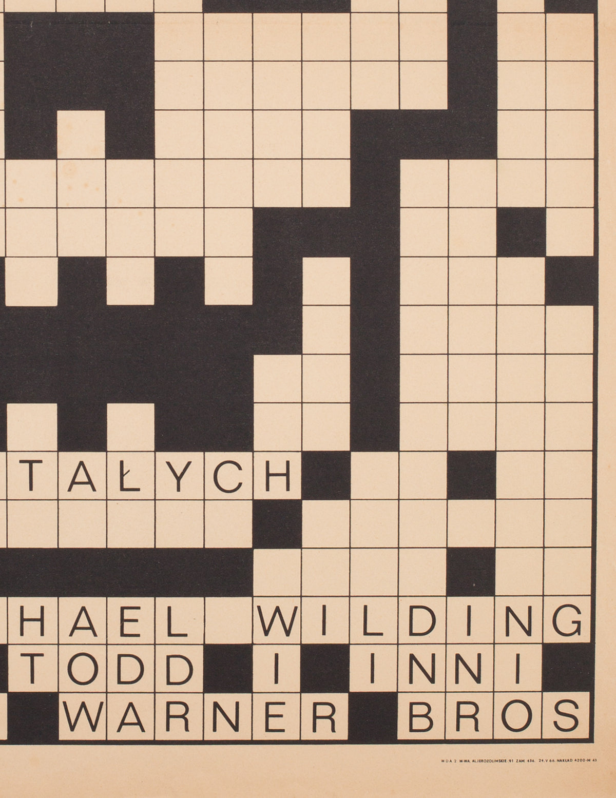 Stage Fright 1966 Polish A1 Film Poster, Freudenreich - detail