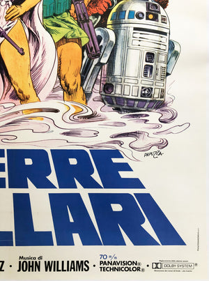 Star Wars 1977 Italian 2 Foglio Film Poster, Papuzza