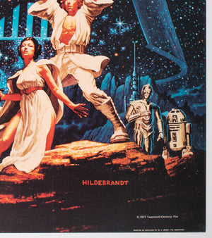 Star Wars 1977 UK Quad Film Movie Poster, Greg and Tim Hildebrandt - detail