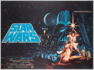 Star Wars 1977 UK Quad Film Movie Poster, Greg and Tim Hildebrandt