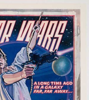 Star Wars 1977 US 1 Sheet Style D Film Poster, Struzen - detail