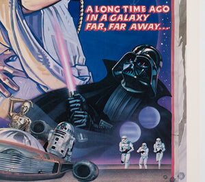 Star Wars 1977 US 1 Sheet Style D Film Poster, Struzen - detail