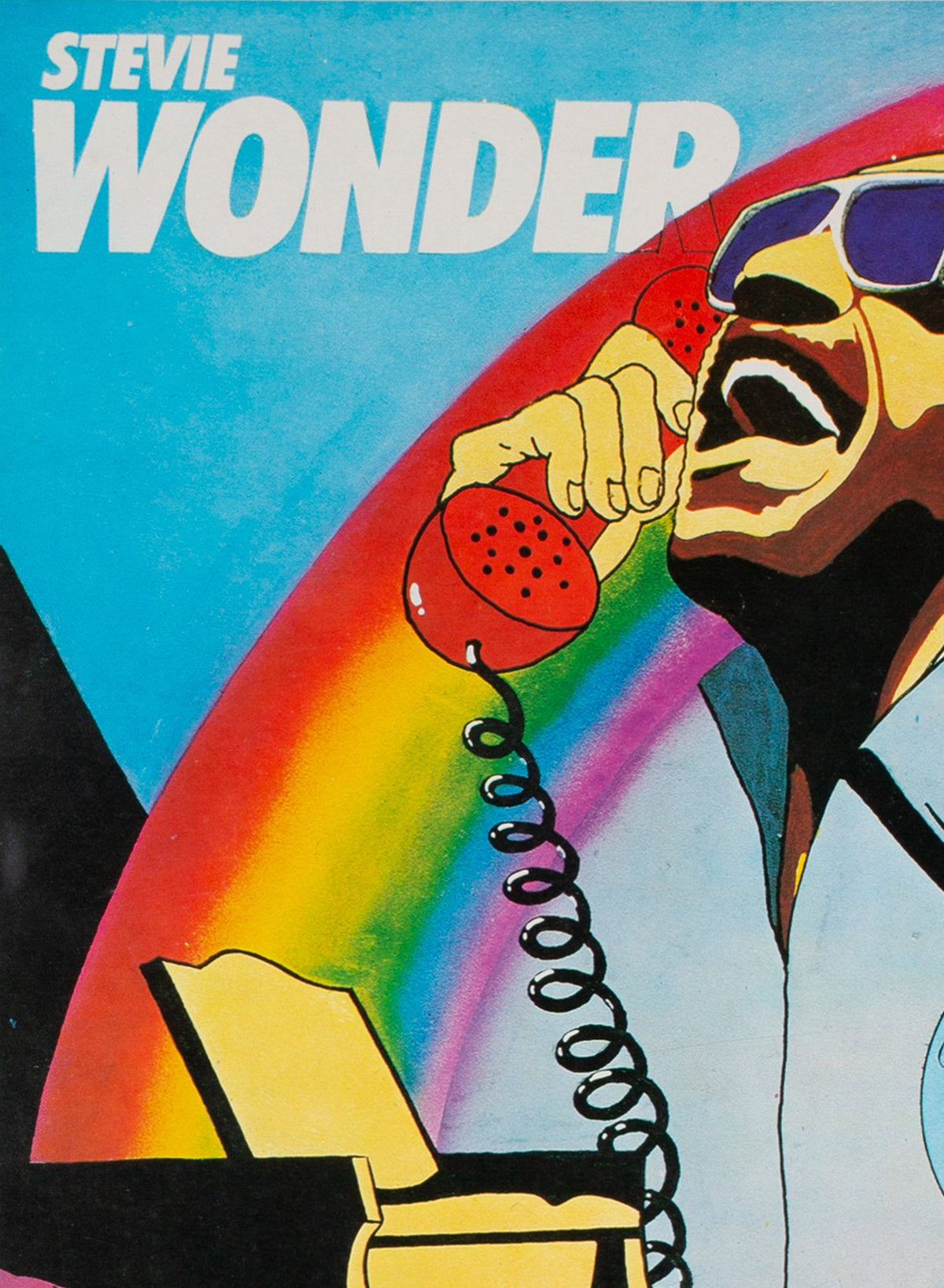 Stevie Wonder I Just Called To Say I Love You 1985 Polish Music Poster, Kalkus - detail